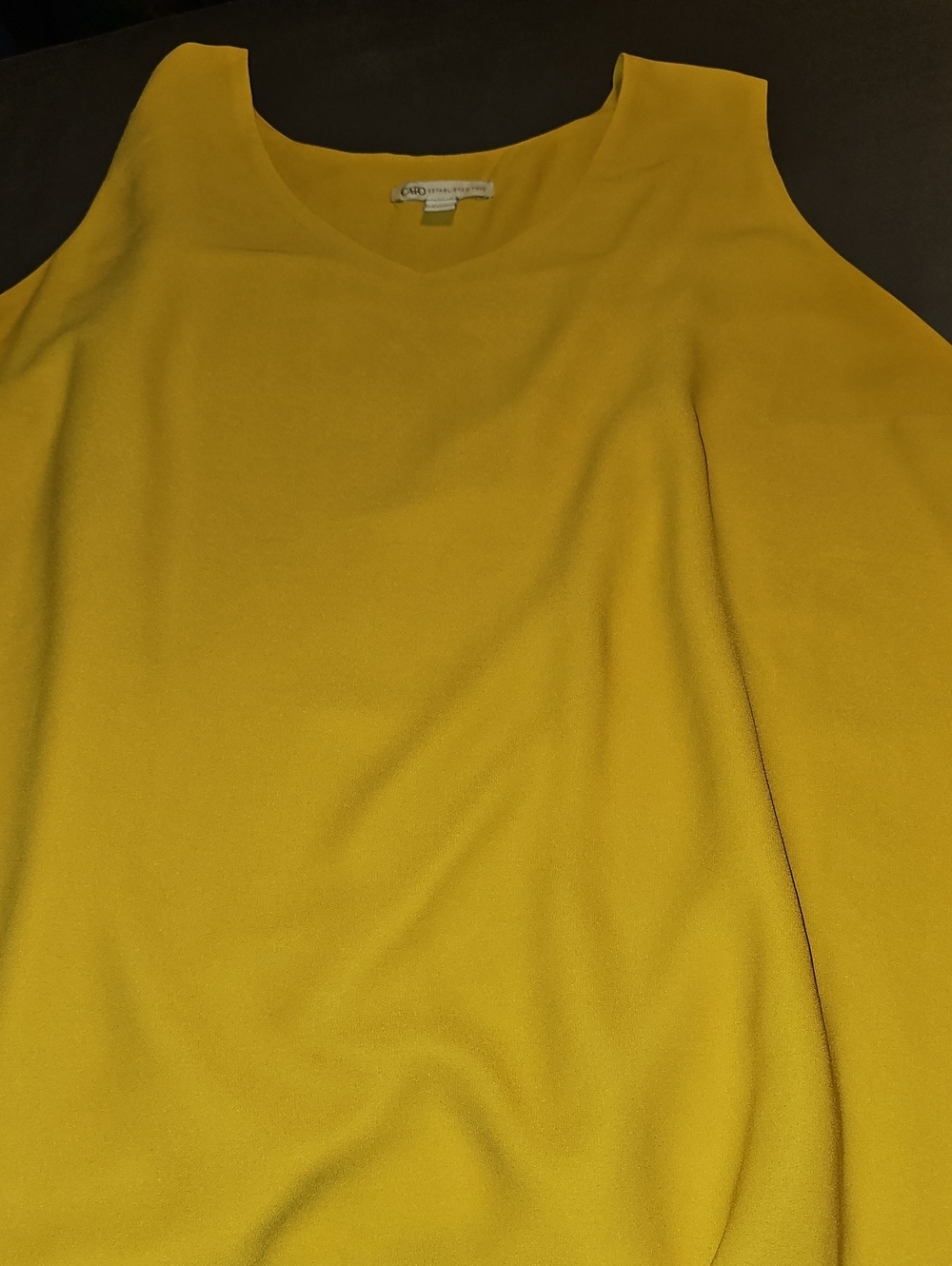 Cato Bright Mustard Sleeveless Shift Tank
